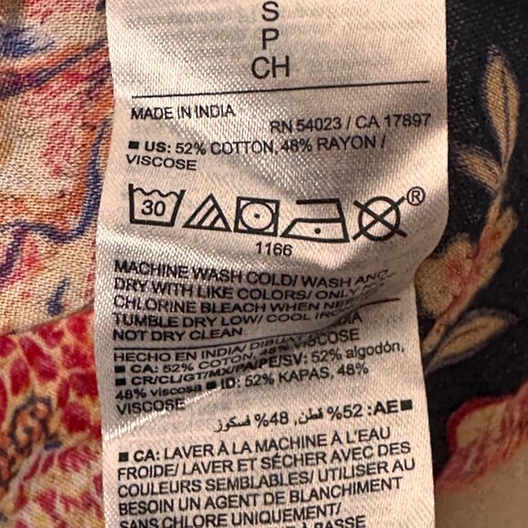 NWT Old Navy Floral Tie Back Swing Top Womens S Boho Hippie Festival Cottage - Picture 7 of 14